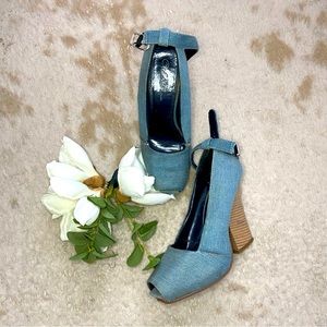 Funky Retro Denim Shoe | Sz 7